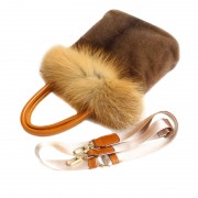 Full-pelt Mink Fur Rex Rabbit Fur Shoulder Bag