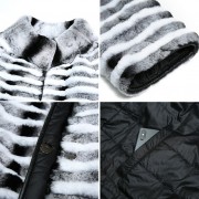 High Quality Rex Rabbit Fur Coat with Two Side to Wear