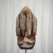 Full Fox Fur Scarf Genuine Fox Fur Shawl with Pocket