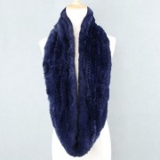 Women Circle Rex Rabbit Fur Scarf