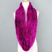 Women Circle Rex Rabbit Fur Scarf