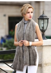 Women's Natural Real Mink Fur Scarf