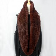 Women Circle Rex Rabbit Fur Scarf