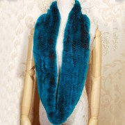 Women Circle Rex Rabbit Fur Scarf