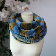 Women Circle Rex Rabbit Fur Scarf