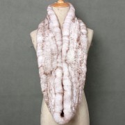 Women Circle Rex Rabbit Fur Scarf