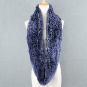 Women Circle Rex Rabbit Fur Scarf