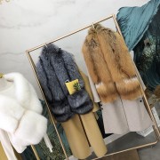 Full Fox Fur Scarf Genuine Fox Fur Shawl with Pocket