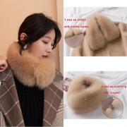 Korean Style Women Fox Fur Scarf 56*14cm