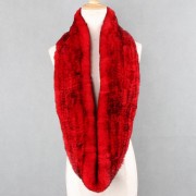 Women Circle Rex Rabbit Fur Scarf