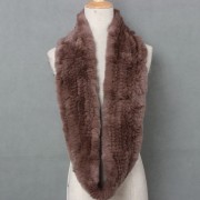 Women Circle Rex Rabbit Fur Scarf