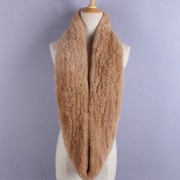 Women Circle Rex Rabbit Fur Scarf