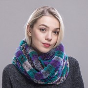 Women Circle Rex Rabbit Fur Scarf