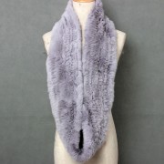 Women Circle Rex Rabbit Fur Scarf