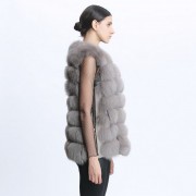 Women Real Fox Fur Vest