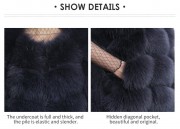 Women Real Long Fox Fur Vest