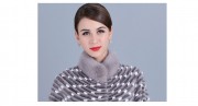 Women Natural Kintted Mink Coats Batwing Blouse