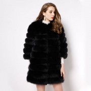 Women Winter Natural Fox Fur Coat