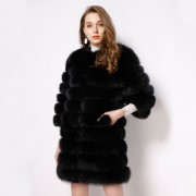 Women Winter Natural Fox Fur Coat