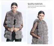 Women Real Fox Fur Vest