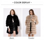 Women Winter Natural Fox Fur Coat