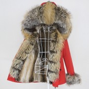 Real Rabbit fur Waterprool Parka Fox Fur Raccoon Fur