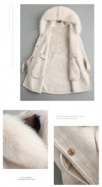 Women Real Wool Fur Coat