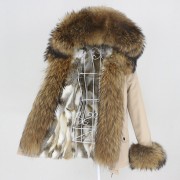 Real Rabbit fur Waterprool Parka Fox Fur Raccoon Fur