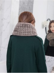 Real Knitted Mink Fur Scarf