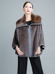 Women's Oversize Knitted Mink Fur Jacket