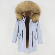 Waterprool Parka Real Raccoon fur Fox Fur Winter Jacket