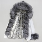 Real Rabbit fur Waterprool Parka Fox Fur Raccoon Fur