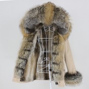 Real Rabbit fur Waterprool Parka Fox Fur Raccoon Fur