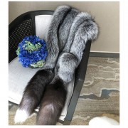 Whole Fox Skin Shawl with Tails