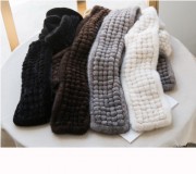 Real Knitted Mink Fur Scarf