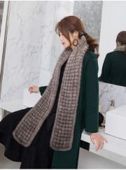 Real Knitted Mink Fur Scarf