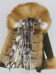 Real Rabbit fur Waterprool Parka Fox Fur Raccoon Fur
