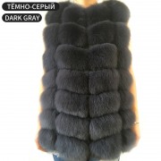 Women Real Plus Size Fox Fur Vest