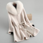 Women Real Wool Fur Coat