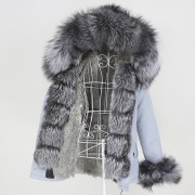 Real Rabbit fur Waterprool Parka Fox Fur Raccoon Fur