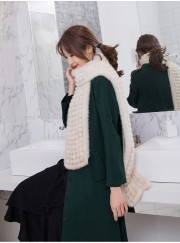 Real Knitted Mink Fur Scarf