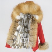 Real Rabbit fur Waterprool Parka Fox Fur Raccoon Fur