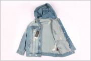 Natural Rabbit Fur Lined Denim Jacket Women Fox Fur Parka