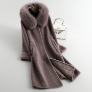 Women Real Wool Fur Coat