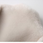 Cream Color Oversize Wool fur coat