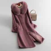 Women Real Wool Fur Coat