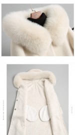 Women Real Wool Fur Coat