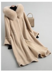 Women Real Wool Fur Coat