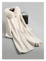 Women Real Wool Fur Coat