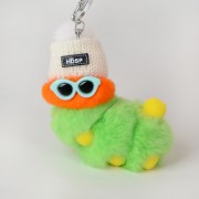 Caterpillar Keychain Fluffy Keyring